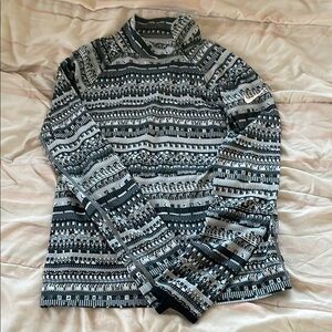 Nike Black and Gray Turtleneck Sweater with Classic Design